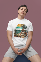 Cute Explorer Owl Travel Unisex Classic Crew T-Shirt